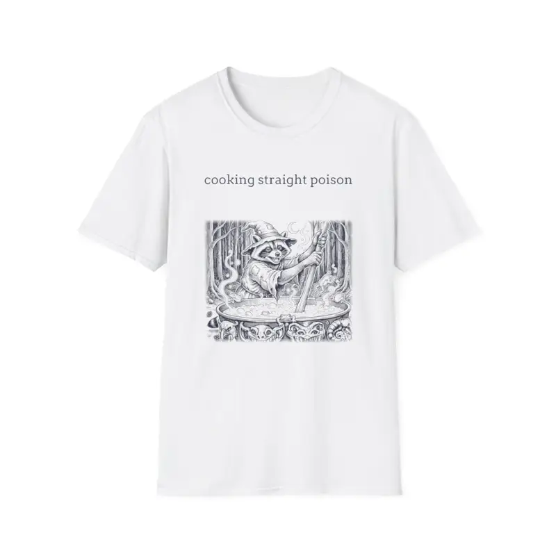 Cooking Straight Poison, White, Classic (Gildan Softstyle)